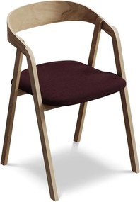 Бордо трапезен стол от масивна дървесина Erika – Makamii