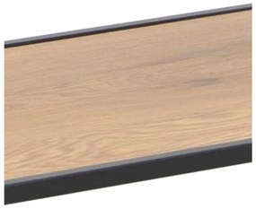 Черен/естествен стелаж от декор от дъб 77x175 cm Seaford – Actona