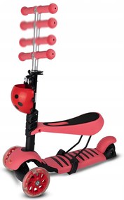 Детски триколесен скутер за балансиране с LED колела - божа кравичка