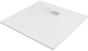 Mexen Hugo квадратен поддушов под SMC 80 x 80 cm, бял, капачка бяла - 42108080-W