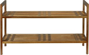 Стелаж за обувки от масивна акация в естествен цвят 69x40,5x27 cm Fondi – Wenko