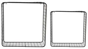 Черни стоманени стенни рафтове в комплект от 2 бр. 35 cm Reja – PT LIVING