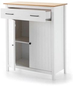 Бял висок скрин от масивен бор 90x110 cm Miranda – Marckeric