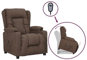 3093431 vidaXL Изправящ стол, таупе, текстил