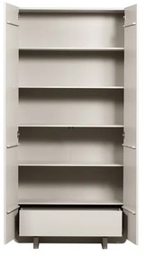 Кремав модулен шкаф от борова дървесина 101x210 cm Basu - WOOOD