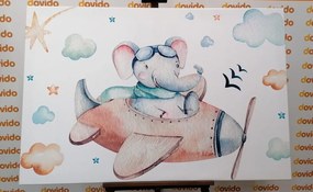 Картина на платно – Слонче в самолет