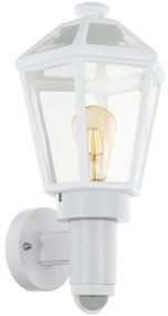 Eglo 79288 - Външна стенна лампа със сензор MONSELICE 1xE27/28W/230V IP44 бяла