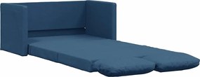 353971 vidaXL Подов разтегателен диван 2-в-1 син 112x174x55 см текстил
