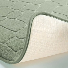 Зелен килим за баня 50x120 cm Ricochet – douceur d'intérieur