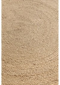 Двустранен ютен кръгъл килим в естествен цвят ø 140 cm Braided Ivory – Hanse Home