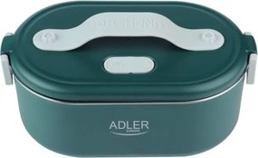 Електрическа кутия за обяд Adler AD 4505, 800 ml, До 50C, Стоманен съд за храна, Зелен