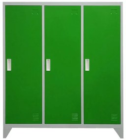 Метален шкаф CR-1603 KZ - сив - зелен