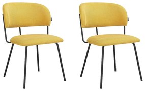 Жълти трапезни столове в комплект от 2 бр. Claudia – Støraa