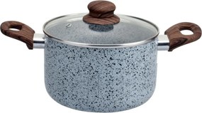 Тенджера Oliver Voltz Siena OV51318J26, 26 см, 6.1L, Мраморно покритие, Индукция, Меки дръжки, Сив/кафяв