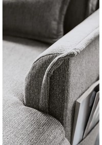 Сив разтегателен ъглов диван (ляв ъгъл/"U" форма) Charming Charlie – Miuform