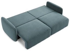 Тюркоазен разтегателен диван с място за съхранение 238 cm Kalena – Makamii