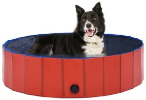Sonata Сгъваем басейн за кучета, червен, 120x30 см, PVC