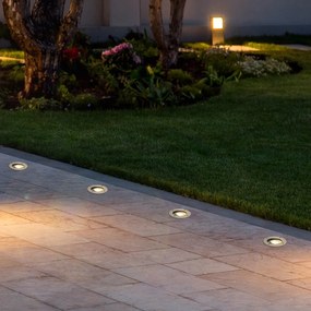 Модерен градински спот бежов GU10 50mm регулируем IP65 - Delux