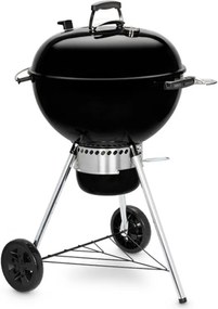 Барбекю на дървени въглища Weber Master Touch WB 14701004, 57 cm, Емайлирана стомана, Регулатор за въздух, 2 Гумени колела, Вграден термометър, Черен