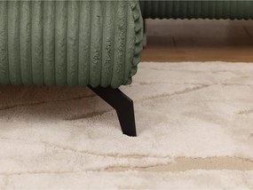 Зелен ъглов диван от рипсено кадифе (ляв ъгъл L форма) Marbeya – Ropez