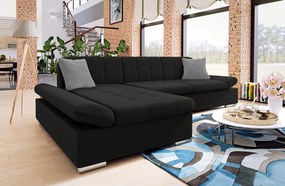 Ъглов диван Malwi-Left-Black