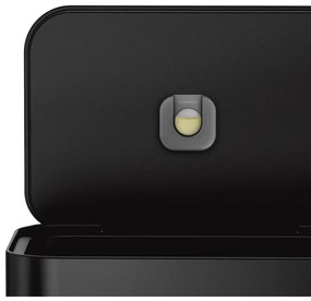 Матово черно стоманено кошче за боклук с педал 55 l – simplehuman