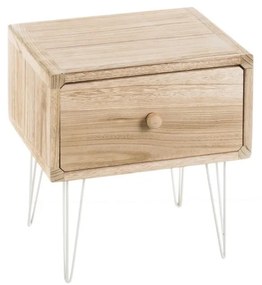 Нощно шкафче от екзотична дървесина в естествен цвят Natural Way - Casa Selección