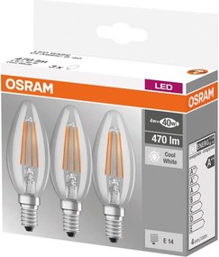 Комплект 3x LED крушка BASE VINTAGE B40 E14/4W/230V 4000K – Osram