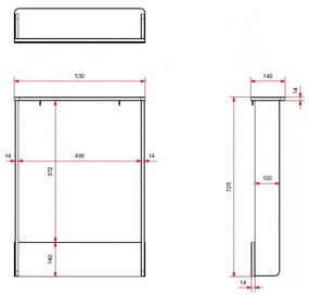 Бяла маса за преповиване (дълбочина на подходящ шкаф 57 cm) Amori – Vipack