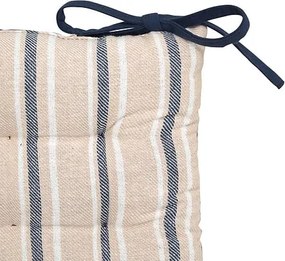 Възглавница за стол atmosphera Groove, Райе, Син, 38×38 cm