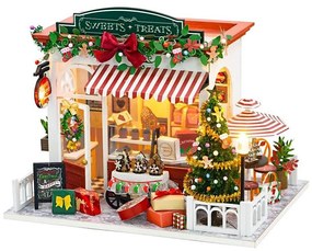 2Kids Toys - Миниатюрен дом Коледна сладкарница 2xAAA батерии