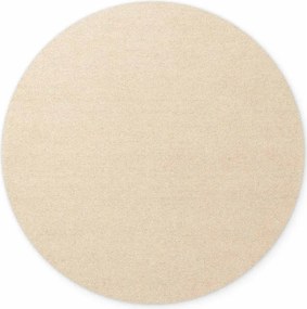 Бежов ръчно изработен вълнен кръгъл килим ø 200 cm Puristic Knots – Elle Decoration