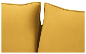 Кадифен разтегателен диван в цвят горчица 194 см Vienna - Cosmopolitan Design