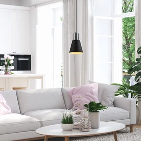 Черно висящо осветително тяло ø 14 cm Kem – Opviq lights