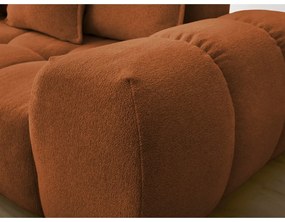 Теракотен шенилов сгъваем/с място за съхранение ъглов диван (ляв ъгъл/L форма) Everest – Bobochic Paris