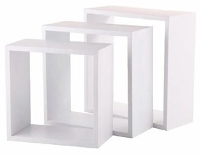 Рафтове 5five Kубчета Бял 3 Части Дървен MDF