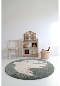 Светлозелен детски килим ø120 cm Bohemian Bird Aqua – Nattiot