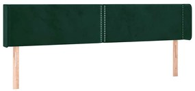 3118691 vidaXL Горна табла за легло, тъмнозелена, 183x16x78/88 см, кадифе