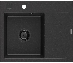 Mexen Ben гранитна мивка с 1 отделение и капковник, лява 600 x 500 мм