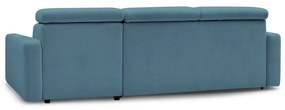 Син разтегателен ъглов диван (променлив) Monaco – Bobochic Paris
