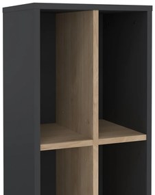 Етажерка за книги в дъбов декор в цвят антрацит-натурален 41x205 cm Sign - Tvilum