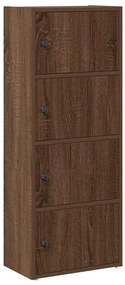 860379 vidaXL Библиотека, кафяв дъб, 40x24x102 см, инженерно дърво