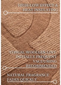 Кафява ръчно изработена вълнена пътека 80x250 cm Alexis – Villeroy&amp;Boch