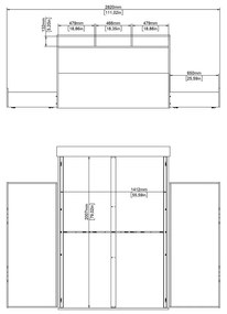 Двойно легло от дъбов декор с място за съхранение без ламелно дъно в естествен цвят 140x200 cm Ikast – Tvilum