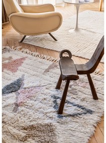 Кремав ръчно изработен вълнен килим подходящ за пране 170x240 cm Almond Valley – Lorena Canals