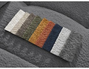 Сив сгъваем/с място за съхранение ъглов диван от прежда с примки от букле (десен ъгъл) Roxelane – Bobochic Paris