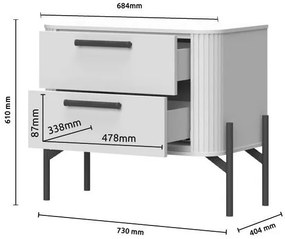 Нощно Шкафче Дъчес 2D