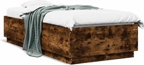 3209720 vidaXL Рамка за легло, опушен дъб, 100x200 см, инженерно дърво