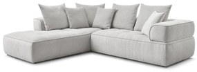Светлосив шенилов ъглов диван (ляв ъгъл/L форма) Whesley – Bobochic Paris