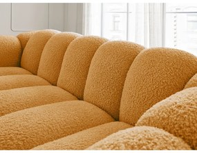 Диван от прежда с примки от букле в цвят горчица 232 cm Hippolyte – Bobochic Paris